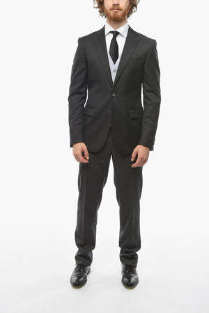 CC COLLECTION Virgin Wool Three-Piece Suit CERIMONIA REFINED
