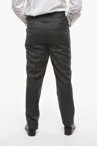 Honeycomb-patterned MANTUA Suit with Notch Lapel