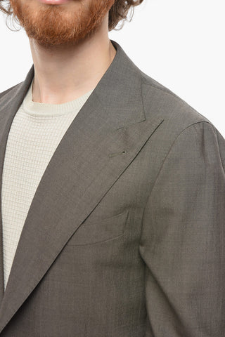 CC COLLECTION Virgin-wool REWARD Single-breasted Blazer with Peak Lapel