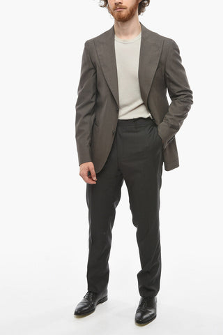 CC COLLECTION Virgin-wool REWARD Single-breasted Blazer with Peak Lapel