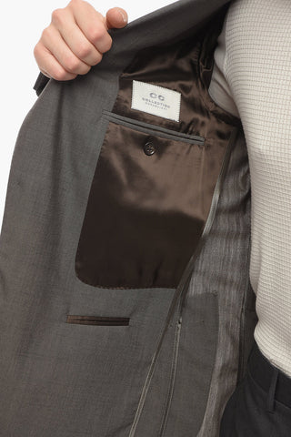 CC COLLECTION Virgin-wool REWARD Single-breasted Blazer with Peak Lapel