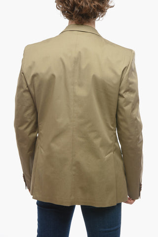 CC COLLECTION Cotton-twill RESET Single-breasted Blazer