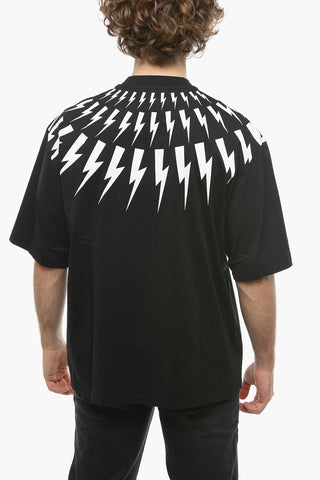 Cotton FAIR-ISLE THUNDERBOLT Easy Fit T-Shirt