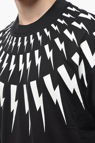 Cotton FAIR-ISLE THUNDERBOLT Easy Fit T-Shirt