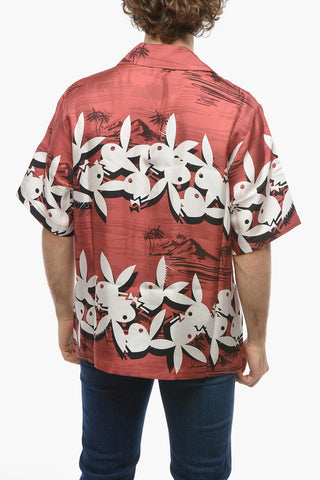 PLAYBOY Camicia a Maniche Corte ALOHA in Seta