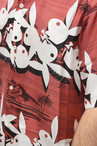 PLAYBOY Short-sleeved ALOHA Silk Shirt