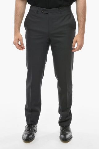 CC COLLECTION Virgin-wool RIGHT Straight-leg Pants