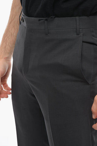 CC COLLECTION Virgin-wool RIGHT Straight-leg Pants