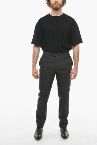 CC COLLECTION Virgin-wool RIGHT Straight-leg Pants