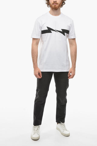 T-Shirt Slim Fit HORIZONTAL BOLT in Cotone