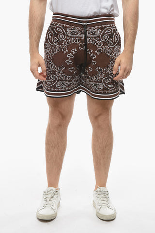 Paisley Patterned BANDANA Knitted Shorts