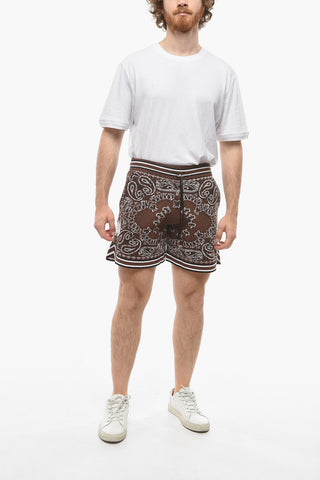 Paisley Patterned BANDANA Knitted Shorts