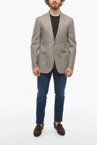 CC COLLECTION Half-lined RIGHT Linen Blend Blazer