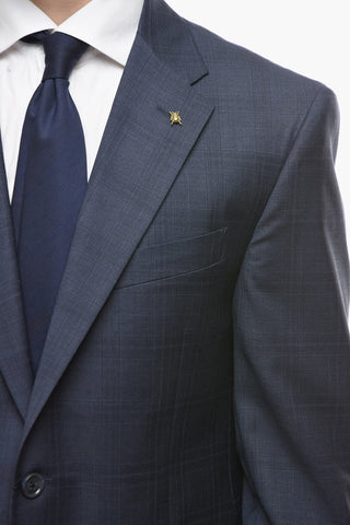 CC COLLECTION Slim Fit RIGHT Suit with District Check Motif