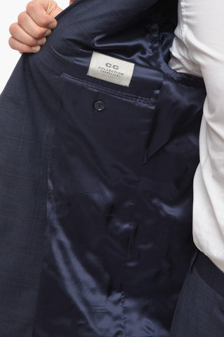 CC COLLECTION Slim Fit RIGHT Suit with District Check Motif