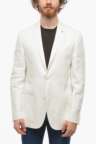 CC COLLECTION Half-lined RIGHT Linen Blazer