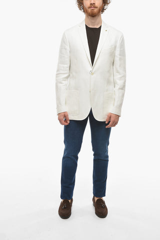 CC COLLECTION Half-lined RIGHT Linen Blazer