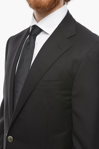 Blazer Monopetto LEADER in Lana Vergine Extrafine SUPER 150'S con Revers Classico