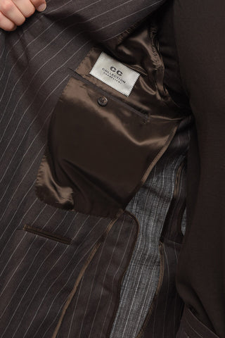 CC COLLECTION Double-breasted REWARD Pinstriped Suit