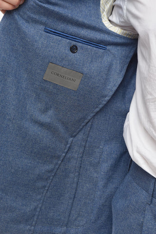 Virgin-wool Cotton GATE Unlined Suit with Notch Lapel