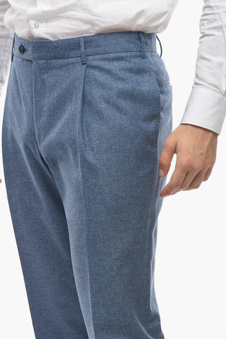 Virgin-wool Cotton GATE Unlined Suit with Notch Lapel