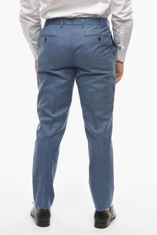 Virgin-wool Cotton GATE Unlined Suit with Notch Lapel