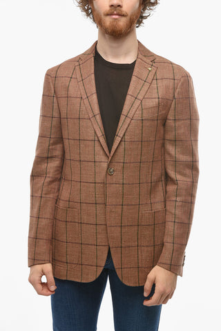 CC COLLECTION Wool Blend RIGHT Windowpane Blazer