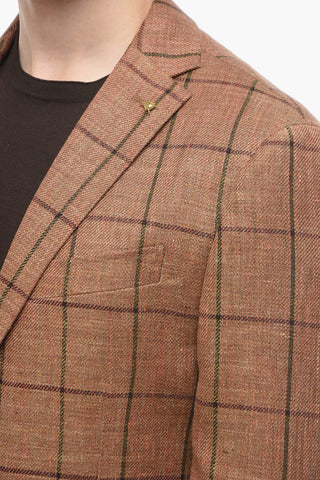 CC COLLECTION Wool Blend RIGHT Windowpane Blazer