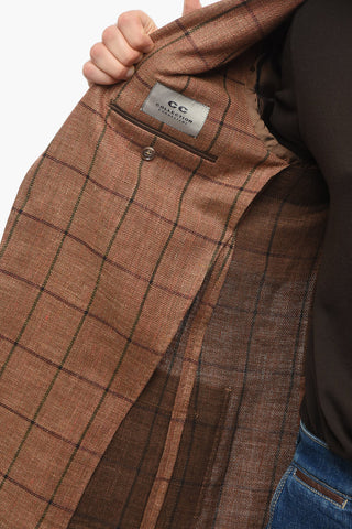 CC COLLECTION Wool Blend RIGHT Windowpane Blazer