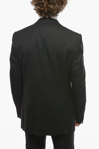 SUPER 160'S Extrafine-virgin-wool LEADER Single-breasted Blazer with Notch Lapel