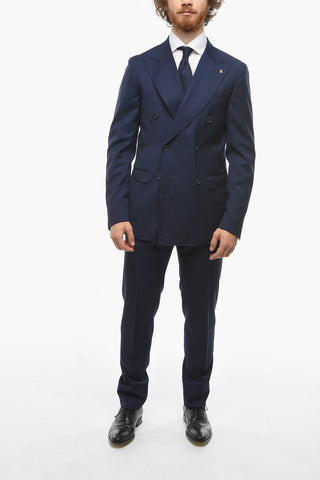 CC COLLECTION Double-breasted REWARD Virgin Wool Suit