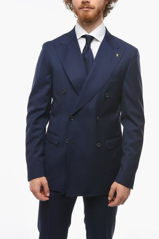 CC COLLECTION Double-breasted REWARD Virgin Wool Suit