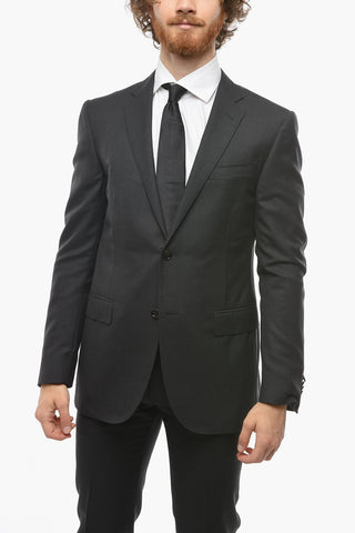 Blazer ACADEMY in Lana Extrafine con Tasche con Aletta