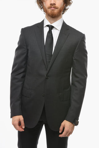 Blazer ACADEMY in Lana Extrafine con Tasche con Aletta