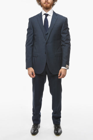 18,25 Microns Virgin-wool CEREMONY ACADEMY 3-piece Suit with Notch Lapel