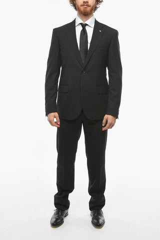 CC COLLECTION Virgin Wool Blend RIGHT Suit with Flap Pockets