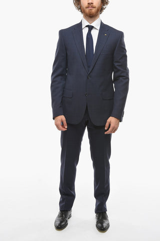 CC COLLECTION Virgin Wool RIGHT Windowpane Check Suit