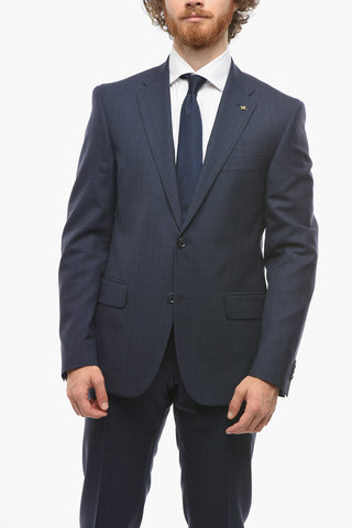 CC COLLECTION Virgin Wool RIGHT Windowpane Check Suit