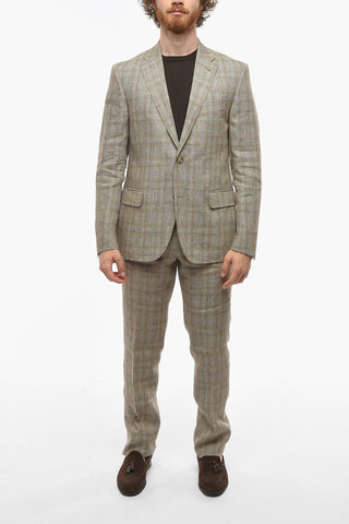 CC COLLECTION Abito in Lino RIGHT con Motivo District Check