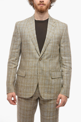 CC COLLECTION Abito in Lino RIGHT con Motivo District Check