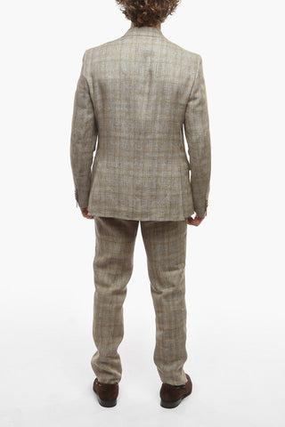 CC COLLECTION Abito in Lino RIGHT con Motivo District Check