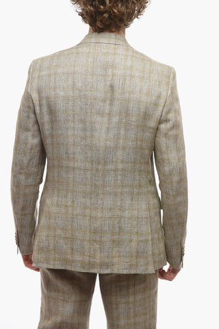 CC COLLECTION Abito in Lino RIGHT con Motivo District Check