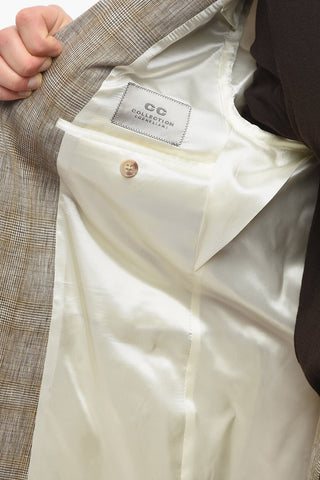 CC COLLECTION Abito in Lino RIGHT con Motivo District Check