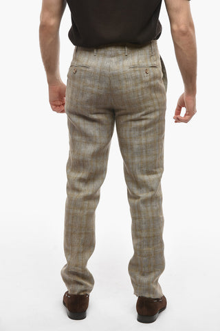 CC COLLECTION Abito in Lino RIGHT con Motivo District Check