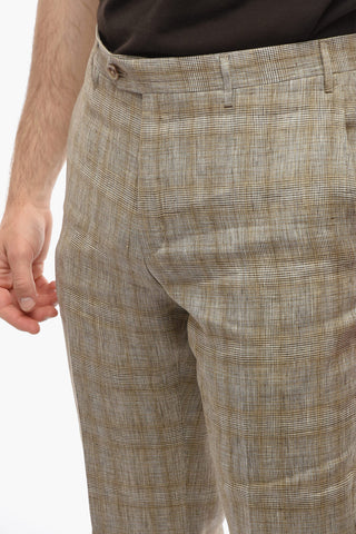 CC COLLECTION Abito in Lino RIGHT con Motivo District Check