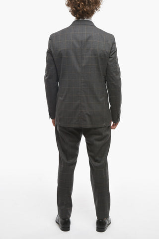 CC COLLECTION Double-breasted REWARD Windowpane Check Suit