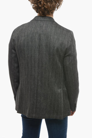 CC COLLECTION Blazer RIGHT in Misto Lino Herringbone