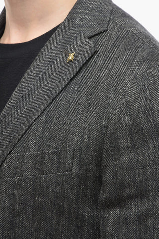 CC COLLECTION Blazer RIGHT in Misto Lino Herringbone