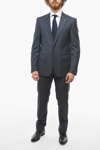 CC COLLECTION Virgin Wool RIGHT Suit with Windowpane Motif