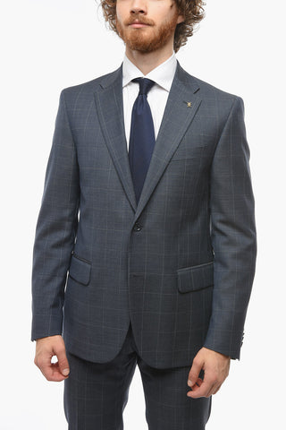 CC COLLECTION Virgin Wool RIGHT Suit with Windowpane Motif